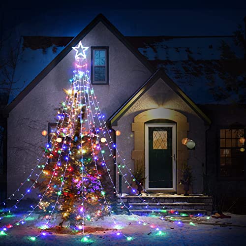 344 LED Christmas Lights w/ Star Topper