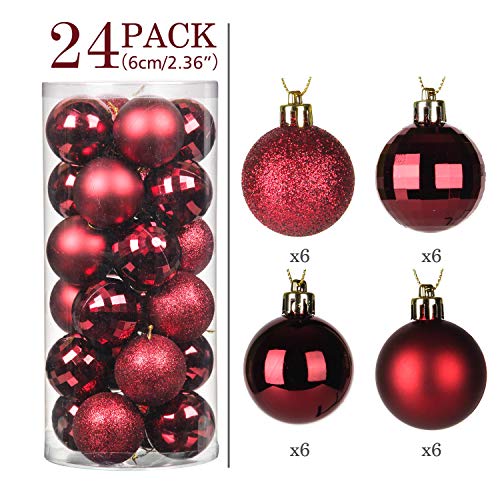 24pcs 2.36in Christmas Balls Decoration