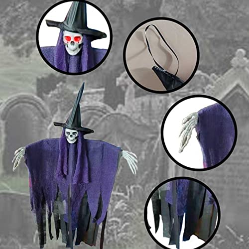 3 Pack Halloween Hanging Grim Reapers Decorations, Hcary Halloween Decorations Indoor Outdoor