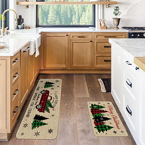 Set of 2 Christmas Kitchen Mats