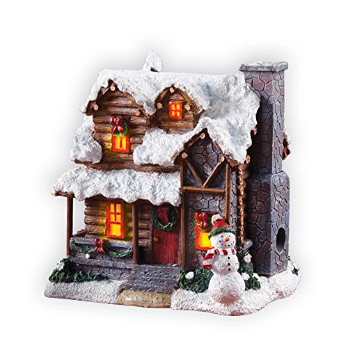 Smoking Country Christmas Cabin Incense Burner