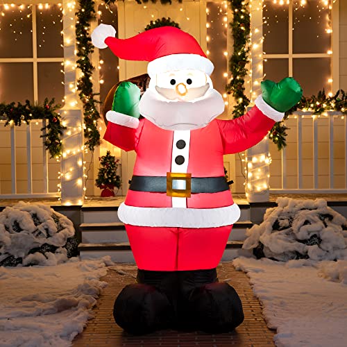 6 Foot Christmas Inflatables Santa Claus w/ LEDs