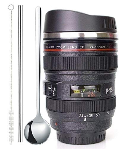 Stainless Steel Camera Lens Coffee Mug/Cup