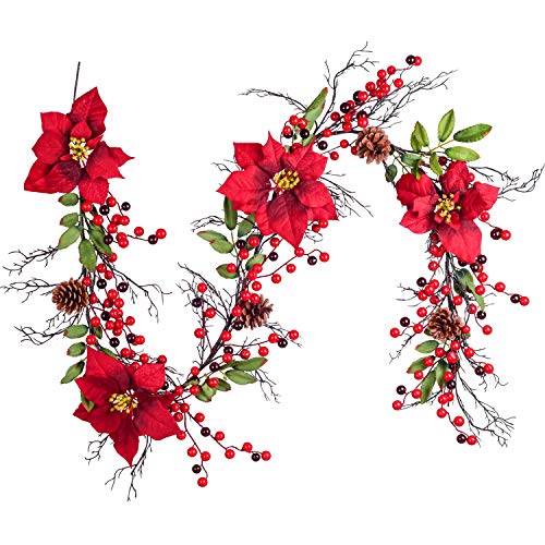 5.3 Ft Berry Christmas Garland Decoration