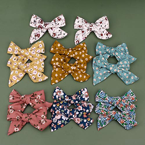 24 PCS Baby Girls Hair Bows Clips 4.5 inch Alligator Clips - One Size