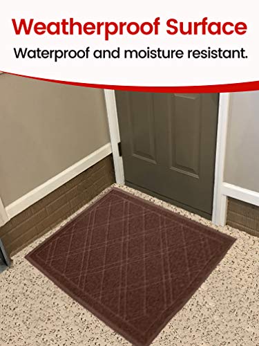 Universal Doormat |  XL Size 42” x 35” | Anti-Slip Durable & Washable | Low Profile, Dirt & Dust Absorber