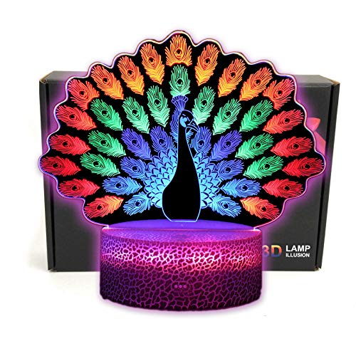 3D Illusion Bedroom Decoration Night Light Table Lamp 16 Colors