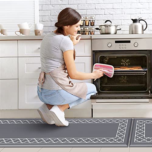 [2 PCS] Cushioned Anti-Fatigue Kitchen Rug