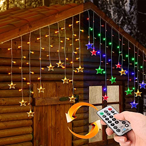 150 LED Icicle Christmas Lights w/ Stars