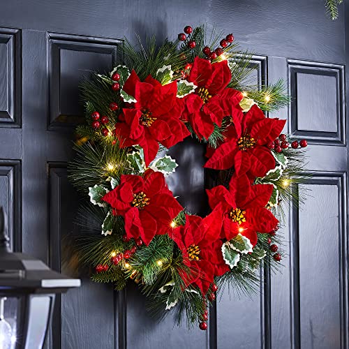 24 Inch Prelit Christmas Wreath Decoration