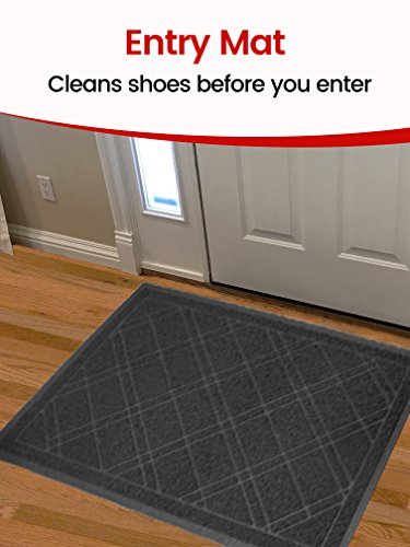 Universal Doormat |  XL Size 42” x 35” | Anti-Slip Durable & Washable | Low Profile, Dirt & Dust Absorber