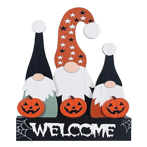 Halloween Decorations Indoor, Large Decorative HALLOWEEN Wood Sign with Ghosts and Spooky Cat
