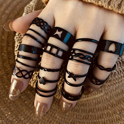 Vintage Silver Knuckle Rings Set for Women