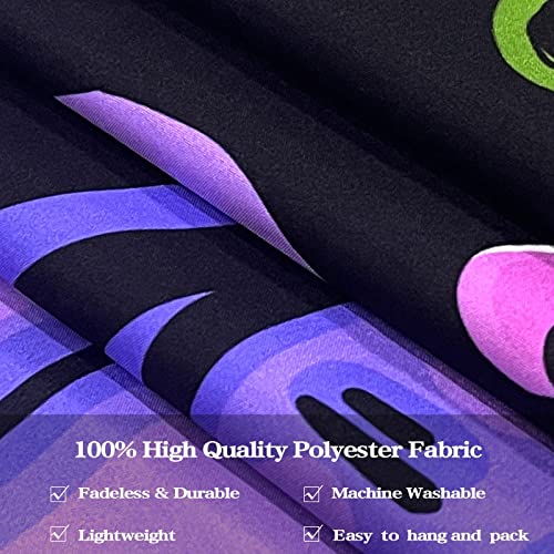 Cool Blacklight Uv Playboy Wall Tapestry for Trippy Bedroom Accessories (Purple, 36"x48")