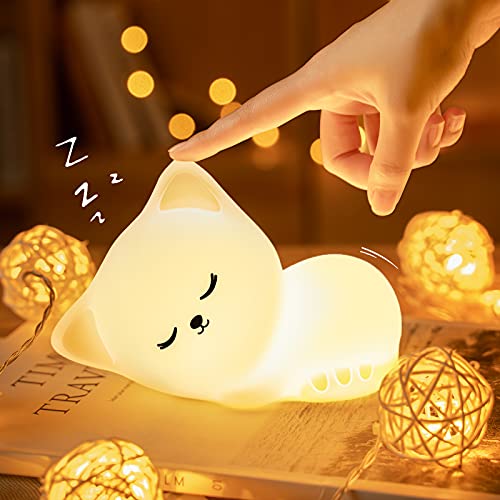 7 Colors Cute Kitty Night Lights for Kids Room & Cat Lovers