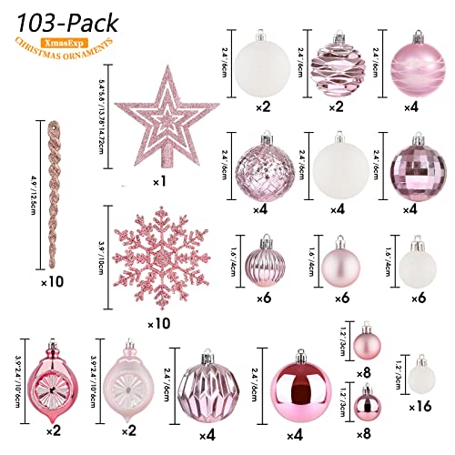 103-Pack Assorted  Christmas Ball Ornaments