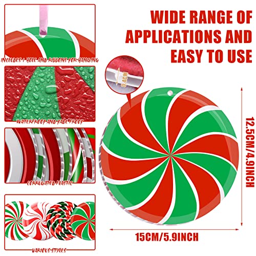 30 Pcs Plastic Double Sided Christmas Decorations