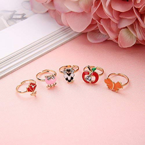 36pcs Little Girl Adjustable Rings in Box