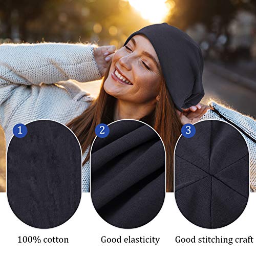 4 Pieces Thin Knit Slouchy Cap Beanies for Men/Women