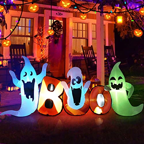 8 FT Halloween Decorations w/ Flashing LED Lights