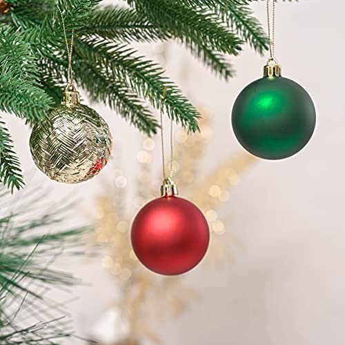 50ct 60mm Traditional Red Green and Gold Christmas Ball Ornaments