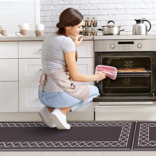 [2 PCS] Cushioned Anti-Fatigue Kitchen Rug