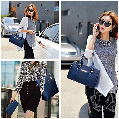 Women's Shoulder Bag 6 PCS Top-Handle Handbag Tote Purse Wallet Key Case Set