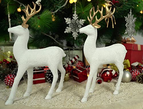 2 Pcs Glitter Reindeer Christmas Decoration