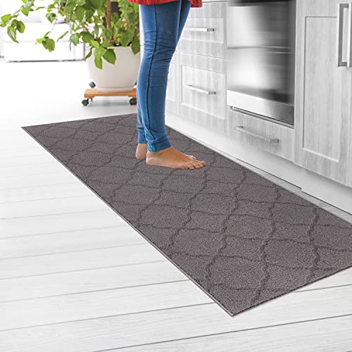 Grey Runner Rug for Hallways 23”x59”