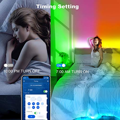 Smart Led Strip Lights Sync to Music Color Changing w/ App Control