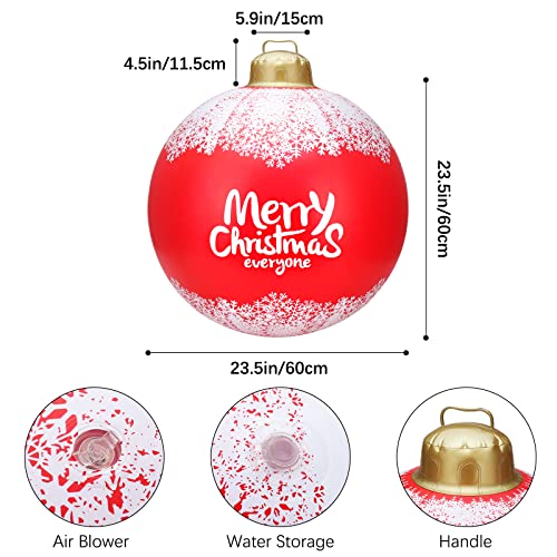 24in Giant Christmas Balls Outdoor Decoration w LEDS