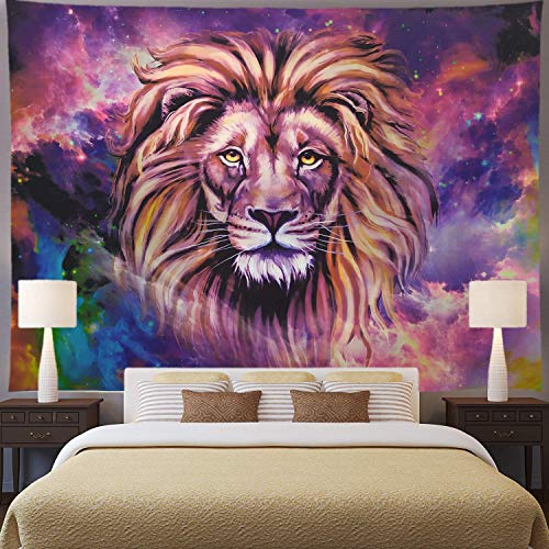 Starry Sky Lion Tapestry for Wall Decoration