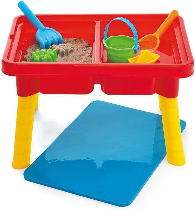 Toddler Sensory Kids Table with Lid-Mega Block Compatible Lid, Red, G02521 17 x 12.5 x 11 inches