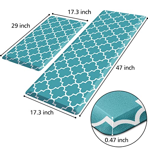 [2 PCS] Kitchen Cushioned Anti-Fatigue Floor Mat, Heavy Duty PVC Ergonomic