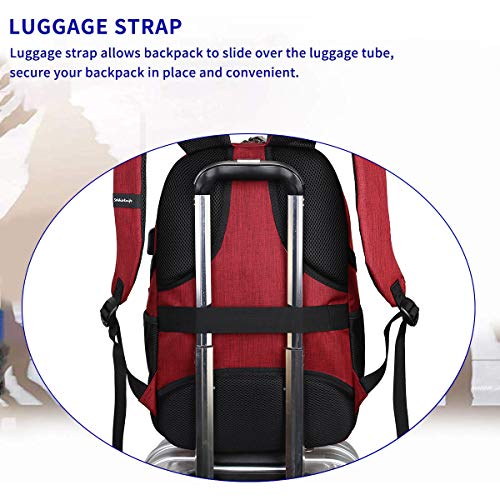 Anti Theft Laptop/Travel Backpacks Bookbag w/ USB Charging Port Fits 15.6 Inch Laptop