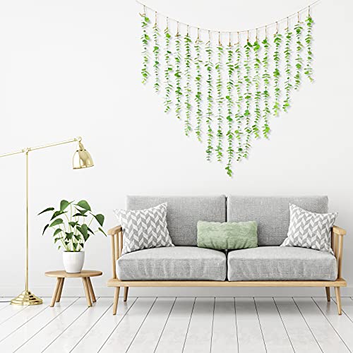 Hanging Wall Decor Artificial Boho Decor Fake Eucalyptus Vine Decoration for Bathroom Bedroom Farmhouse