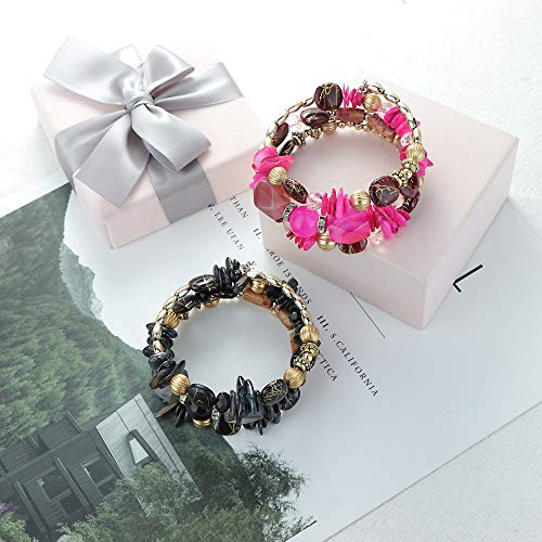 6Sets Bohemian Bead Bracelets for Women Multilayer