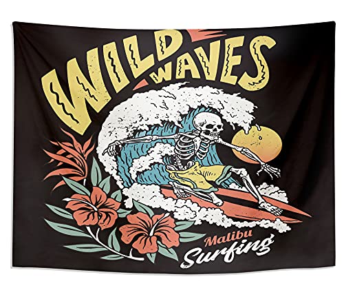 Surfing Skeleton Cool Wall Tapestry for Wall Decoration