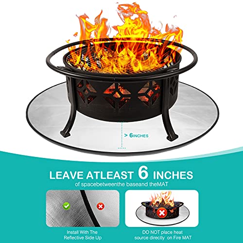 Fire Pit Mat 38 Inch Round