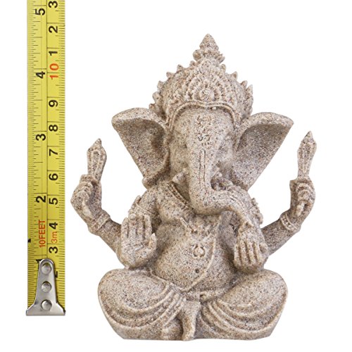 Elephant Statue Sculpture Sandstone Ganesha Buddha Handmade Figurine