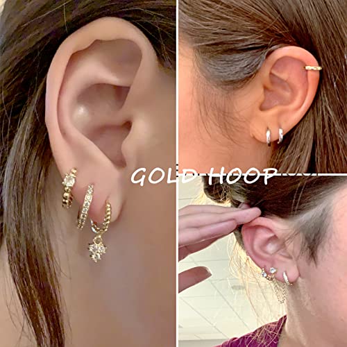 5 Pairs Huggies Hoop Earrings Set for Women