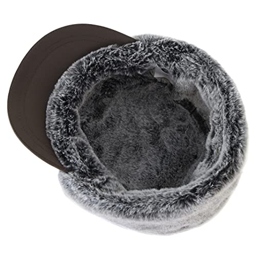 Unisex Winter Hat w/ Brim & Warm Earflaps