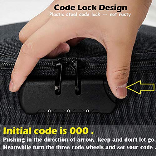 Document Organizer w/ Safe Code Lock & Storage Pouch