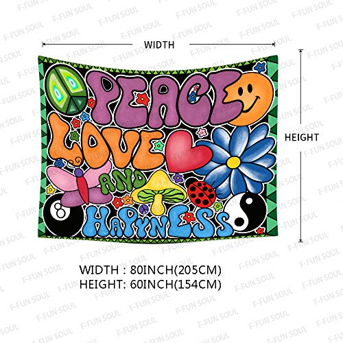 Peace Love and Happiness Tapestry