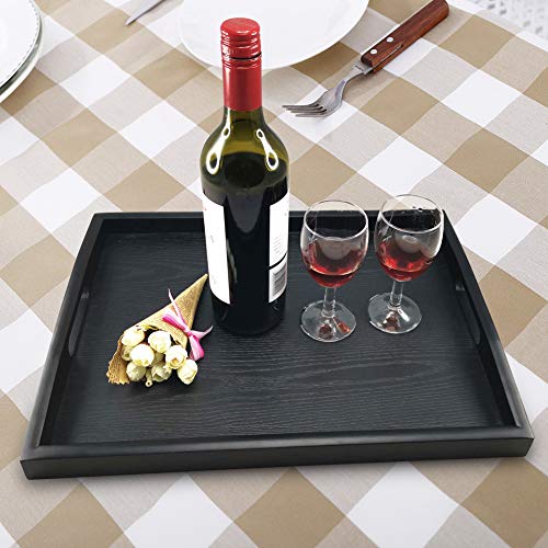 Black Serving Tray with Handle