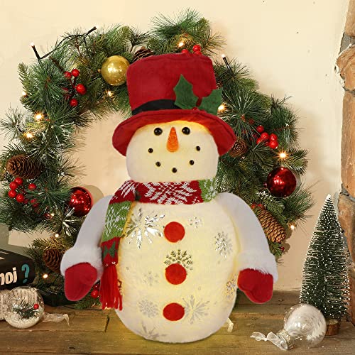 LED Lighting Snowman Figurine for Christmas Decoration