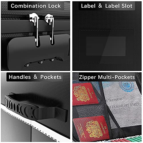 Fireproof File Box w/ Lock, Waterproof, Anti-Static, & Multi-Layer/ Pockets