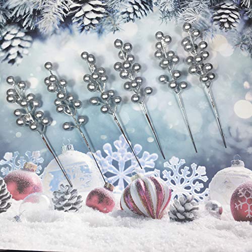 24 pcs Berries Stems  for Christmas Ornaments