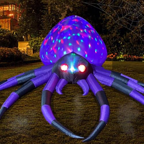 12 FT Huge Halloween Inflatables Spider Outdoor Decorations, Halloween Blow Up Spider Yard Decor