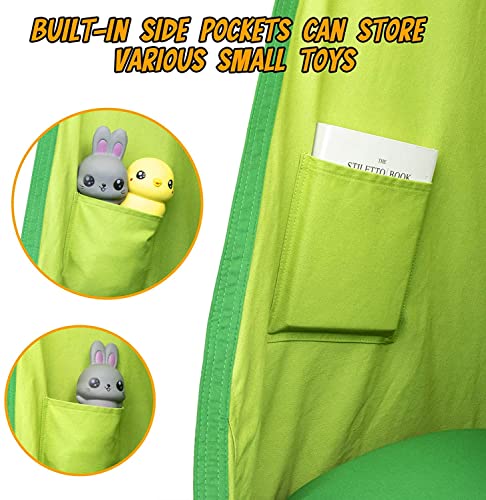 Hanging Hammock Chair with Inflatable Pillow- Max 176 LBs